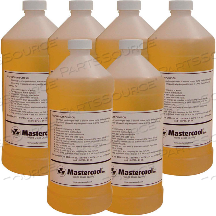 VACUUM PUMP OIL / CASE OF SIX 32 OZ BOTTLES by Mastercool