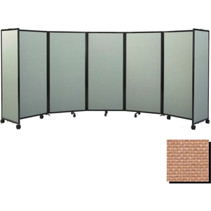 PORTABLE MOBILE ROOM DIVIDER, 6'10"X14' FABRIC, BEIGE by Versare Solutions, Inc.