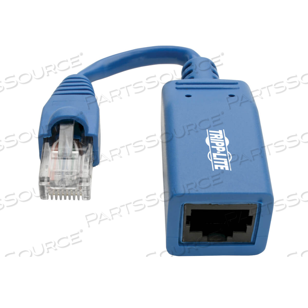CONSOLE ROLLOVER CABLE ADAPTER, RJ45 MALE TO RJ45 FEMALE, BLUE, 14 TO 158 DEG F, 5 IN by Tripp Lite
