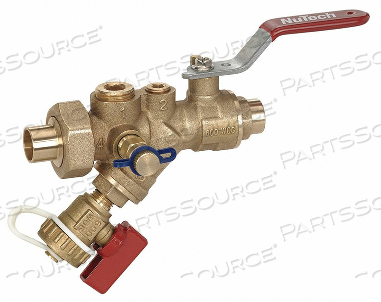 COMBINATION STRAINER VALVE 1/2IN SWEAT by Nutech