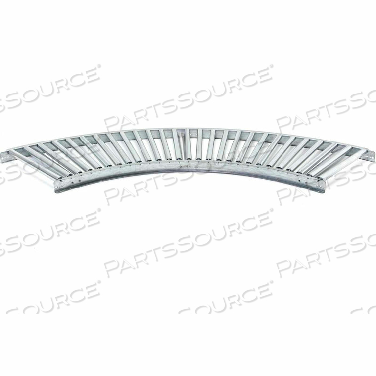 MRS 24"W 90 DEGREE CURVE GAL. STEEL ROLLER CONVEYOR - 1.9" ROLLER DIA. - 21" BF by UNEX Manufacturing MRS 24"W 90 DEGREE CURVE GAL. STEEL ROLLER CONVEYOR - 1.9" ROLLER DIA. - 21" BF by UNEX Manufacturing