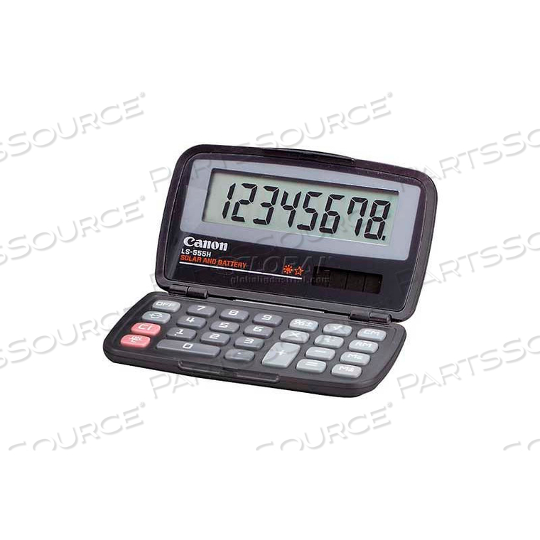8-DIGIT POCKET CALCULATOR, DUAL POWER, 4-1/3" X 2-2/3" X 3/5", BLACK by Canon (Consumer Electronics) 8-DIGIT POCKET CALCULATOR, DUAL POWER, 4-1/3" X 2-2/3" X 3/5", BLACK by Canon (Consumer Electronics)