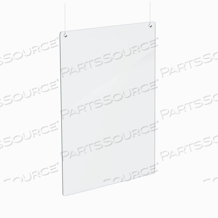 DISPLAYS HANGING SNEEZE GUARD, ACRYLIC 23-1/2"W X 31-1/2"H by Braeside Holdings LLC DISPLAYS HANGING SNEEZE GUARD, ACRYLIC 23-1/2"W X 31-1/2"H by Braeside Holdings LLC