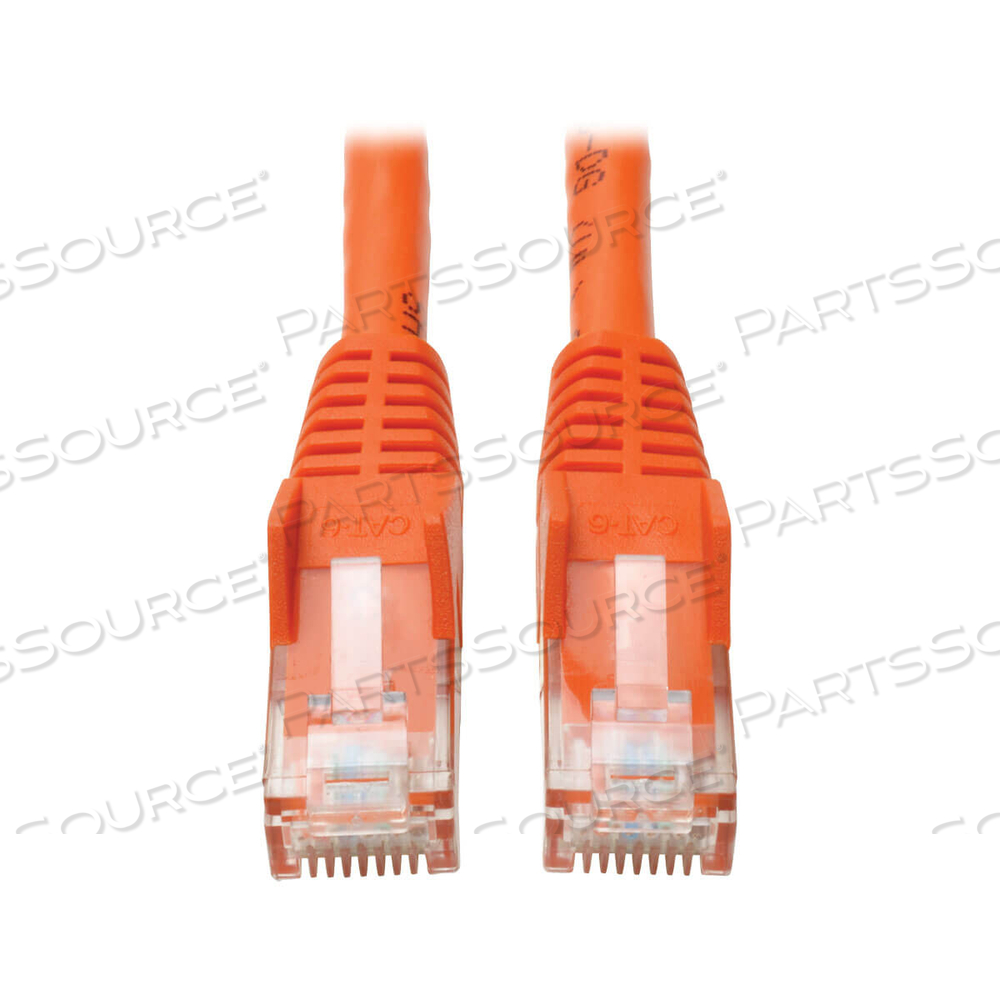 ETHERNET CABLE, CAT6 GIGABIT SNAGLESS MOLDED (UTP), RJ45 M/M, ORANGE, ROUND, 50 FT by Tripp Lite