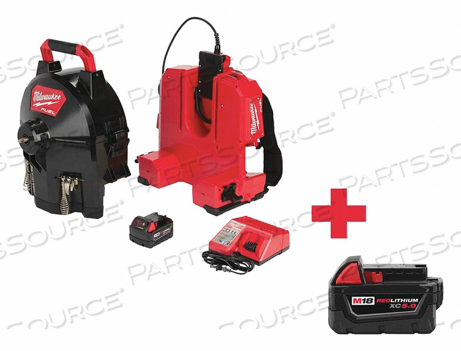 DRAIN GUN KIT 18.0V 100 FT MAX RUN by Milwaukee Electric Tools DRAIN GUN KIT 18.0V 100 FT MAX RUN by Milwaukee Electric Tools