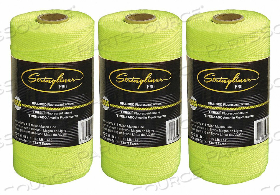 MASONS LINE BRAIDED 1000 FT L PK3 by Stringliner