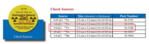 5 µCI 137CS CHECK SOURCE (1.0 IN DIA X 0.010 IN THICK) by Ludlum Measurements