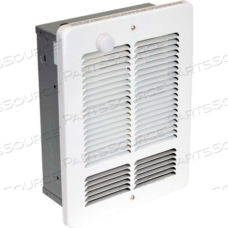 FORCED AIR WALL HEATER WITH BUILT-IN SINGLE POLE THERMOSTAT, 1500W,120V, WHITE by King Electric Mfg FORCED AIR WALL HEATER WITH BUILT-IN SINGLE POLE THERMOSTAT, 1500W,120V, WHITE by King Electric Mfg
