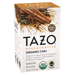 TEA BAGS, ORGANIC CHAI, 16/BOX, 6 BOXES/CARTON by Tazo