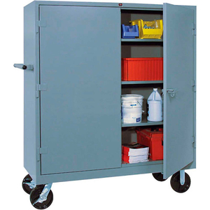 HEAVY DUTY MOBILE STORAGE CABINET - 60X24X68 - GRAY by Lyon