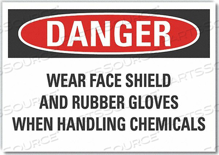 DANGER SIGN 7 W X 5 H 0.001 THICK by Lyle Signs Inc.