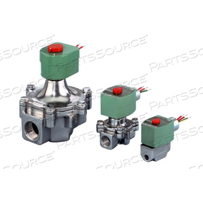 120/60 110/50 VAC DA 3" 2 WAY N.C. GAS SOLENOID BLOCKING VALVE 7430000 BTU 5 PSI MAX 00565 by ASCO Valve, Inc.