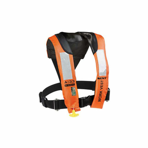 KENT A-33 IN-SIGHT AUTOMATIC INFLATABLE WORK VEST, ORANGE, ADULT/UNIVERSAL by Datrex Inc.