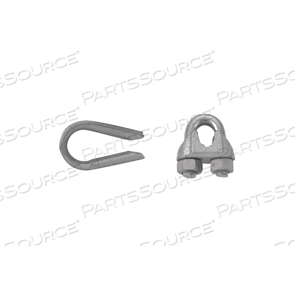 1/4IN WIRE ROPE CLIP MALLEABLE GALV by Campbell