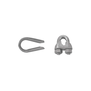 1/4IN WIRE ROPE CLIP MALLEABLE GALV by Campbell 1/4IN WIRE ROPE CLIP MALLEABLE GALV by Campbell