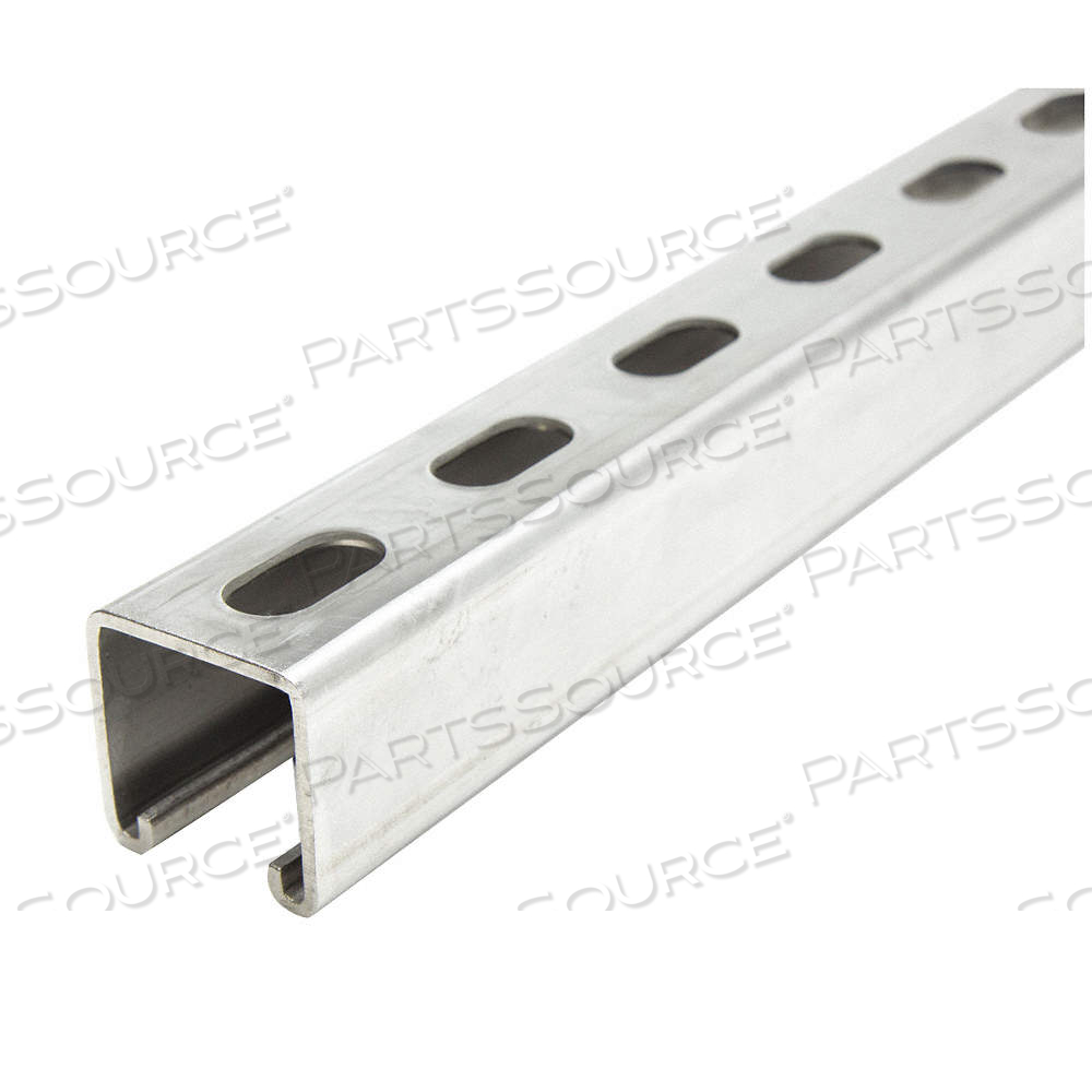 STRUT CHANNEL - SLOTTED, 304 STAINLESS STEEL, 12 GA GAUGE, 1 5/8 IN OVERALL HT, 10 FT OVERALL LG by Approved Vendor