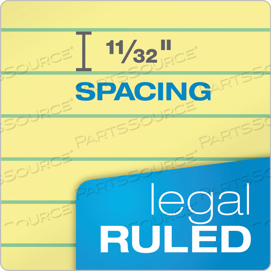 "THE LEGAL PAD" RULED PERFORATED PADS, WIDE/LEGAL RULE, 50 CANARY-YELLOW 8.5 X 11 SHEETS by Tops "THE LEGAL PAD" RULED PERFORATED PADS, WIDE/LEGAL RULE, 50 CANARY-YELLOW 8.5 X 11 SHEETS by Tops