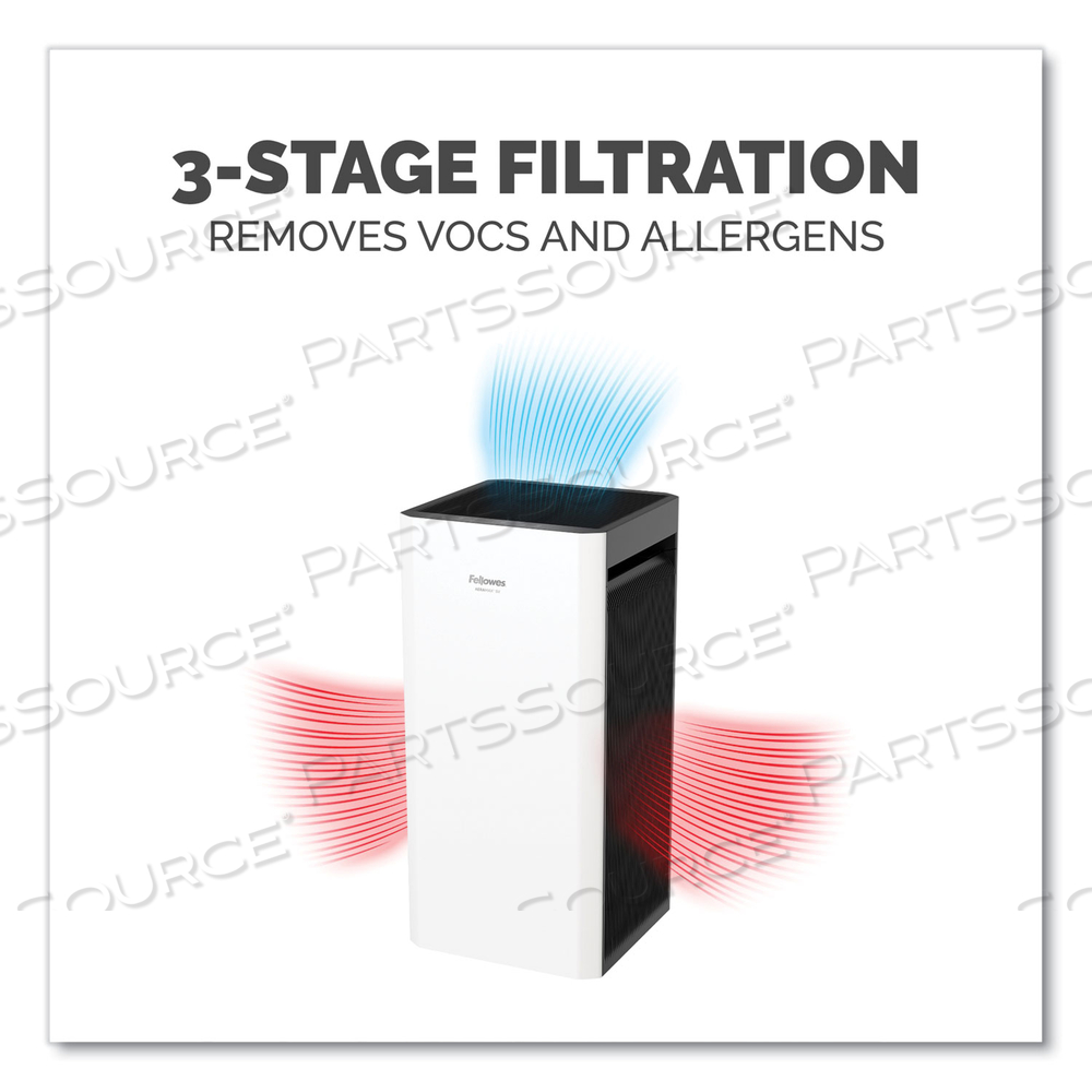 AERAMAX SV AIR PURIFIER, 1,500 SQ FT ROOM CAPACITY, WHITE/BLACK by Fellowes