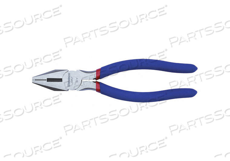LINEMANS PLIER, INSULATED NO, TETHER READY NO, PLIER TYPE LINEMAN'S PLIERS, OVERALL LENGTH 8 1/2 IN, JAW SHAPE FLAT, JAW LENGTH 1 1/4 IN, JA by Westward