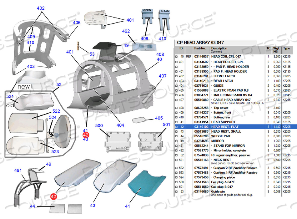 FLAT HEADREST by Siemens Medical Solutions
