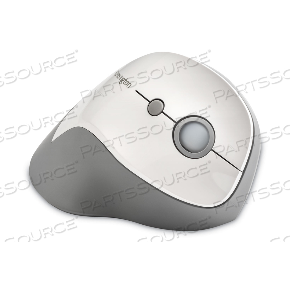 PRO FIT ERGO VERTICAL WIRELESS MOUSE, 2.4 GHZ FREQUENCY/65.62 FT WIRELESS RANGE, RIGHT HAND USE, GRAY by Kensington Computer Products