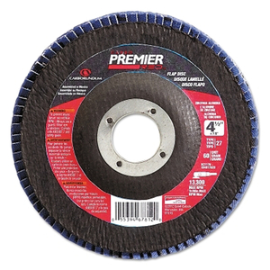 FLAP DISC, TYPE 27, 4 1/2 IN X 5/8"-11, ZIRCONIA ALUMINA, 60 GRIT, FIBERGLASS BK by Norton | Saint-Gobain Abrasives FLAP DISC, TYPE 27, 4 1/2 IN X 5/8"-11, ZIRCONIA ALUMINA, 60 GRIT, FIBERGLASS BK by Norton | Saint-Gobain Abrasives