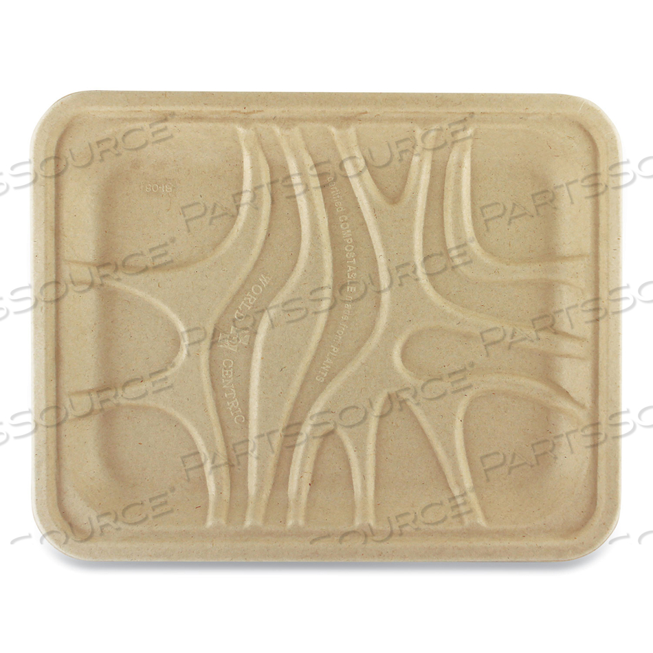 FIBER TRAYS, 1-COMPARTMENT, 9.1 X 7.1 X 0.7, NATURAL, PAPER by World Centric FIBER TRAYS, 1-COMPARTMENT, 9.1 X 7.1 X 0.7, NATURAL, PAPER by World Centric