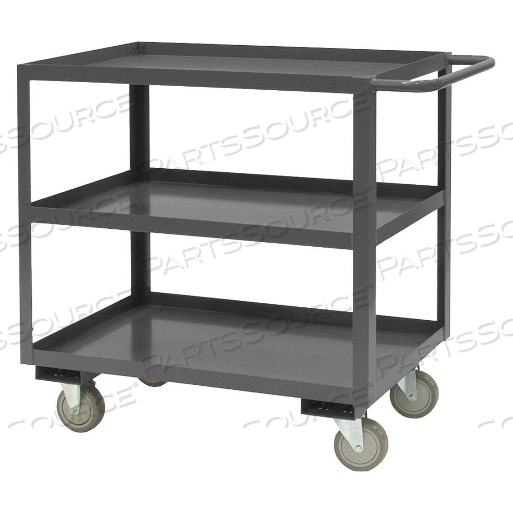 UTILITY CART WITH LIPPED METAL SHELVES, 1,200 LB LOAD CAPACITY, 36 IN X 18 IN, FLAT by Approved Vendor UTILITY CART WITH LIPPED METAL SHELVES, 1,200 LB LOAD CAPACITY, 36 IN X 18 IN, FLAT by Approved Vendor