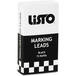 LISTO MARKING PENCIL REFILL, BLACK, 72/BOX by Lesro Industries