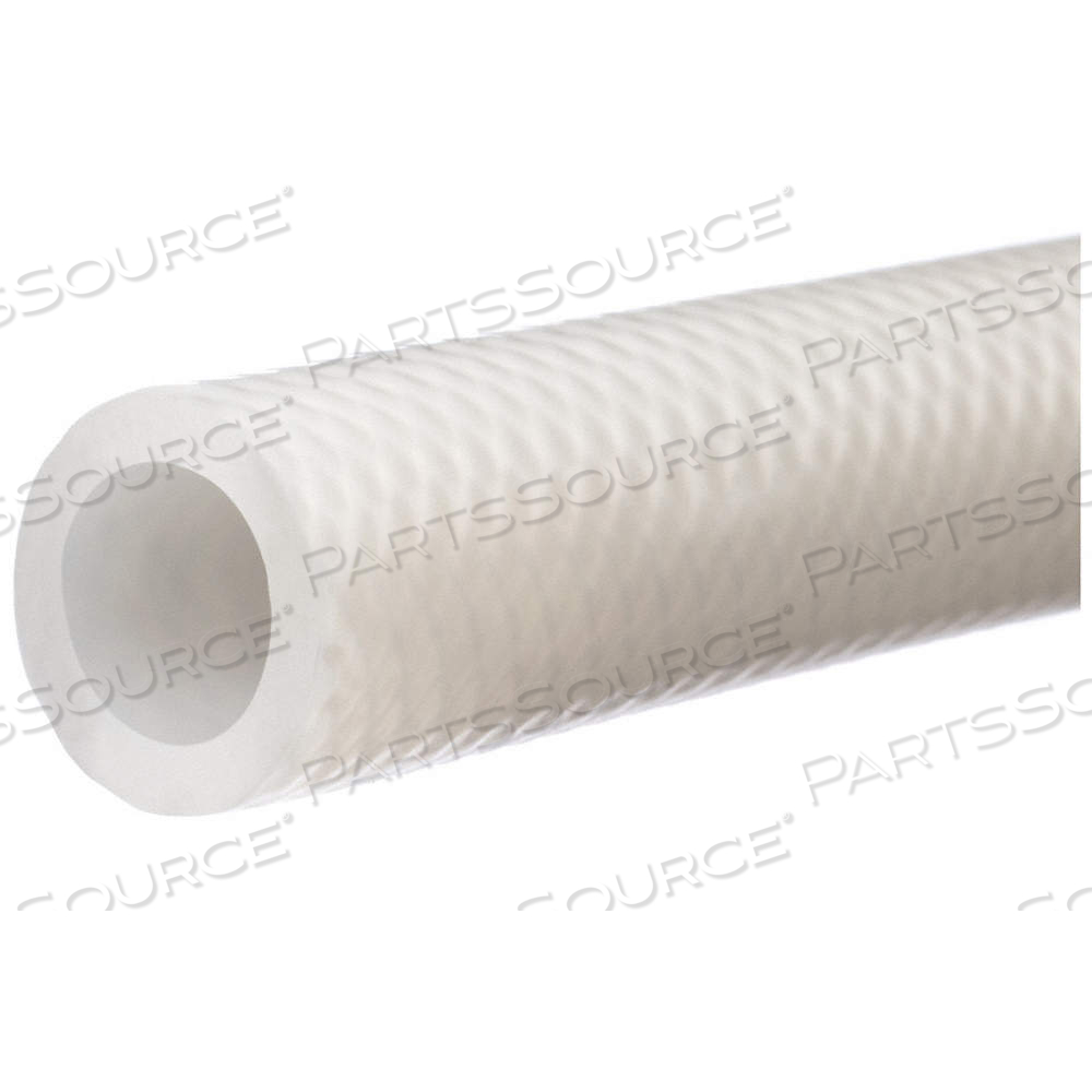 TUBING, SILICONE, 3/4 IN ID, 1 1/8 IN OD, 25 FT LG, WHITE, POLYESTER BRAID by USA Sealing, Inc