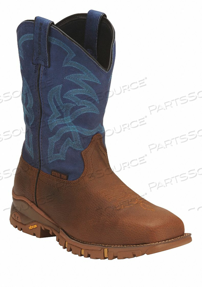 WORK BOOT STEEL TOE BLUE/BROWN PR by Justin Brands WORK BOOT STEEL TOE BLUE/BROWN PR by Justin Brands