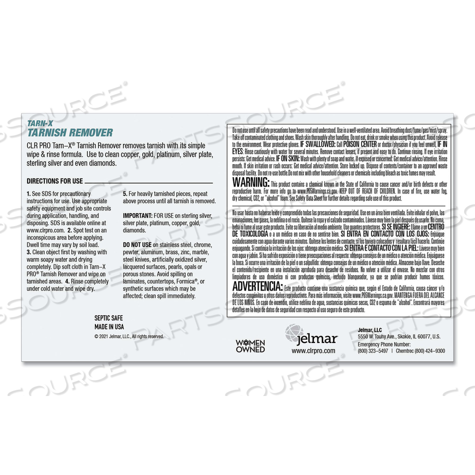 TARNISH REMOVER, 1 GAL BOTTLE by Tarn-X