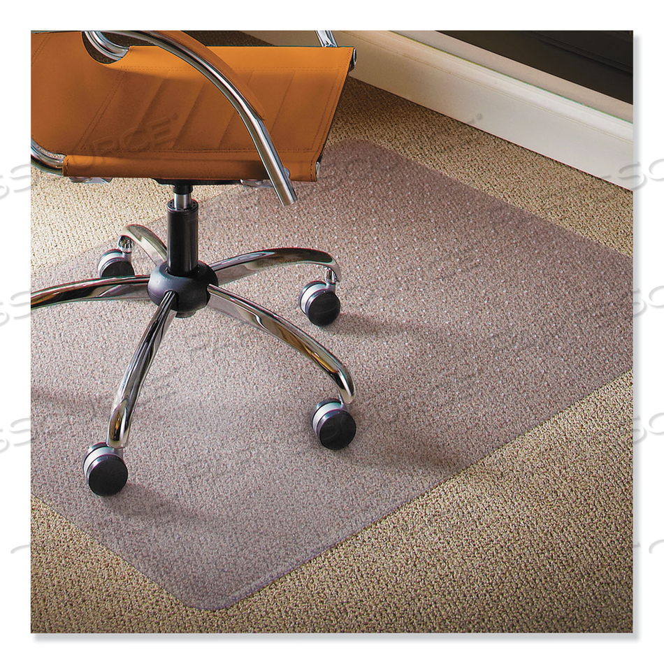 CHAIR MAT, RECTANGLE, 0.38 IN THICK, 60 IN OVERALL LG, 46 IN OVERALL WD, CLEAR by ES Robbins