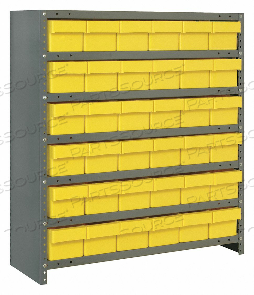 CL1839-602 CLOSED SHELVING EURO DRAWER UNIT - 36X18X39 - 36 EURO DRAWERS YELLOW by Quantum Storage Systems CL1839-602 CLOSED SHELVING EURO DRAWER UNIT - 36X18X39 - 36 EURO DRAWERS YELLOW by Quantum Storage Systems