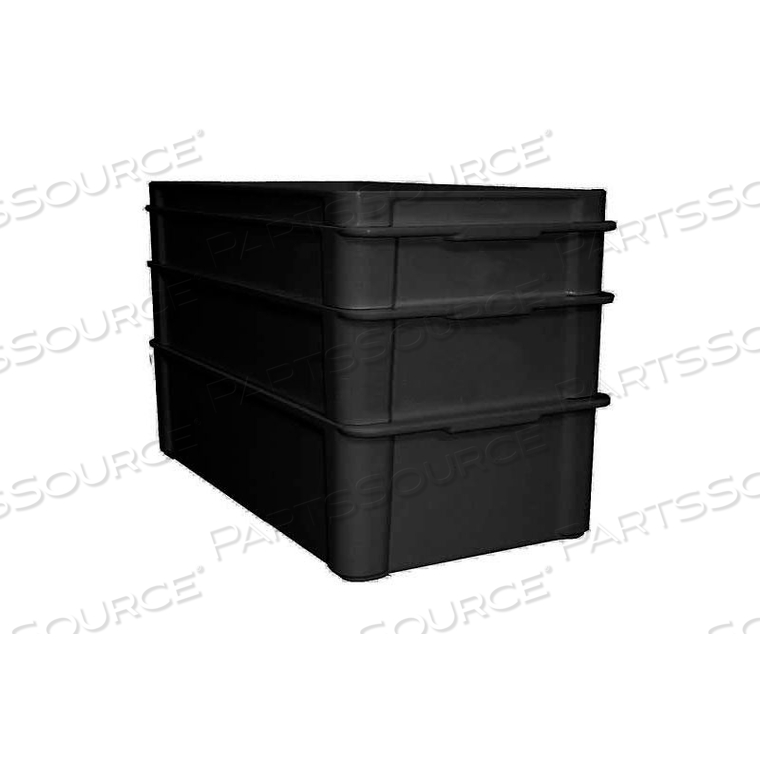 FIBRESTAT ESD STACKING TOTE 808200, TOP OVERALL -23-3/8"L X 12"W X 3-1/8H by Molded Fiberglass FIBRESTAT ESD STACKING TOTE 808200, TOP OVERALL -23-3/8"L X 12"W X 3-1/8H by Molded Fiberglass