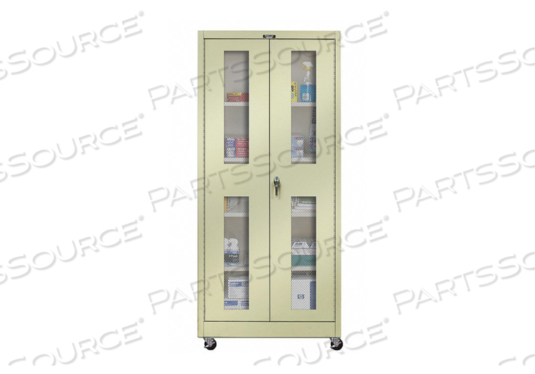 SHELVING CABINET 84 H 48 W TAN 