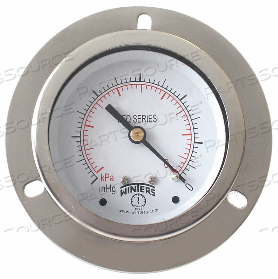 PRESSURE GAUGE 2-1/2 DIAL SIZE SILVER by Winters Instruments