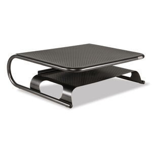 METAL ART PRINTER AND MONITOR STAND PLUS, 18" X 13.5" X 6", BLACK, SUPPORTS 50 LBS by Allsop