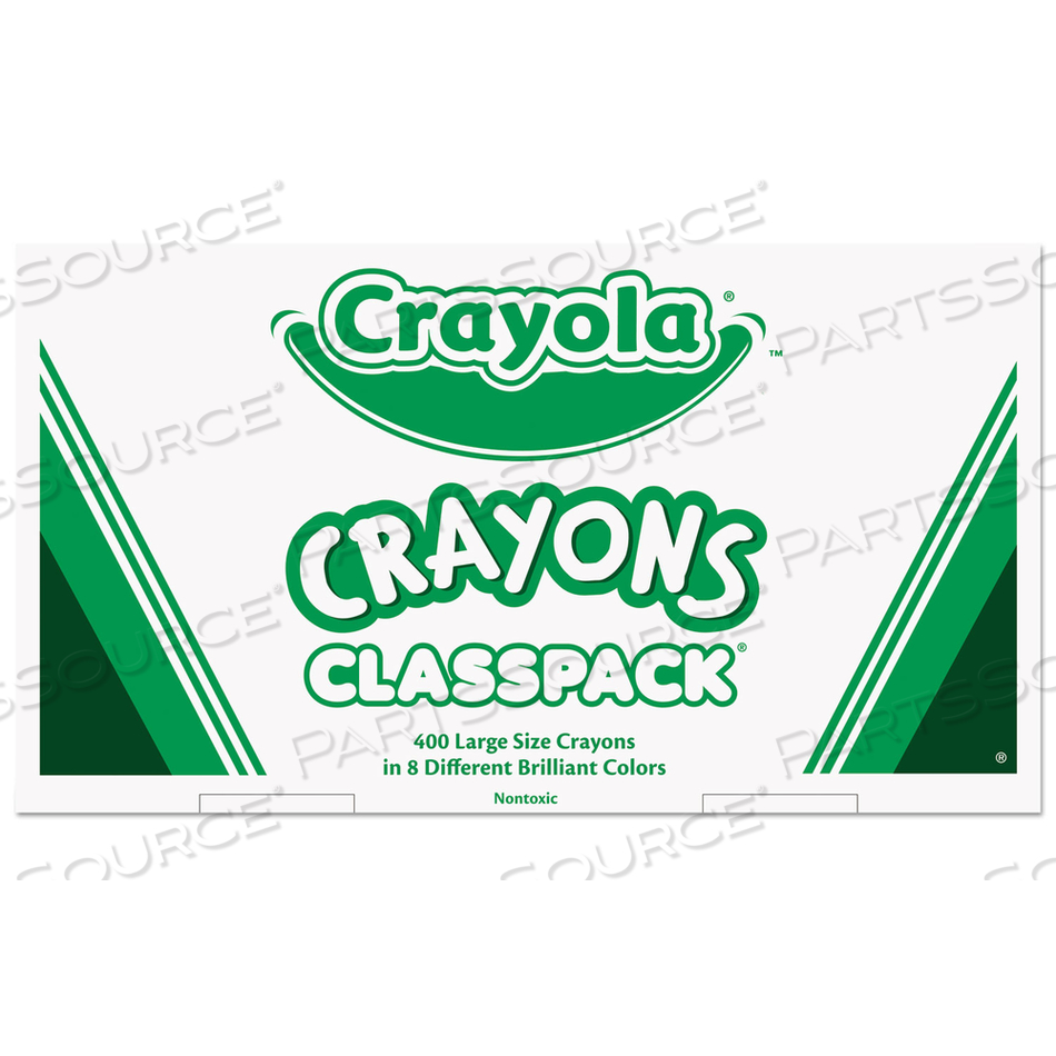 CLASSPACK LARGE SIZE CRAYONS, 50 EACH OF 8 COLORS by Crayola