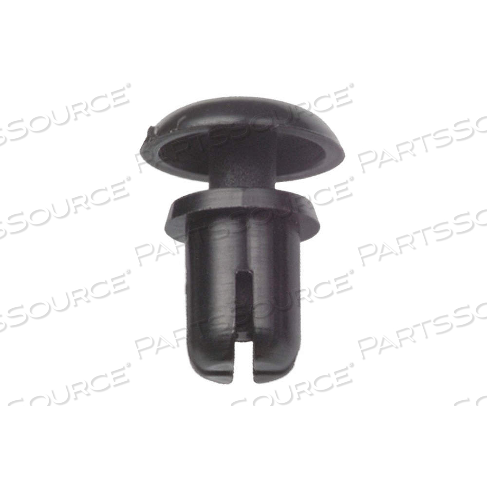 PUSH-IN RIVET,BLACK,DOME,2/7" L, INCH, SNAP, DOME, 0.157 IN SHANK DIA, NYLON, BLACK by Approved Vendor