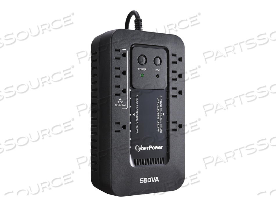ECOLOGIC SERIES EC550G, UPS, AC 120 V, 330 WATT, 550 VA, USB, OUTPUT CONNECTORS: 8 by CyberPower