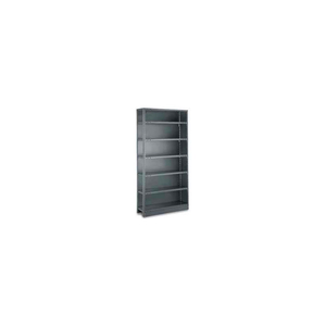 KLIP-IT CLOSED ADD-ON, CAK73-1536-8X, 36"W X 15"D X 73"H, 8 SHELVES, 18 GA, DARK GRAY by Tri-Boro Shelving