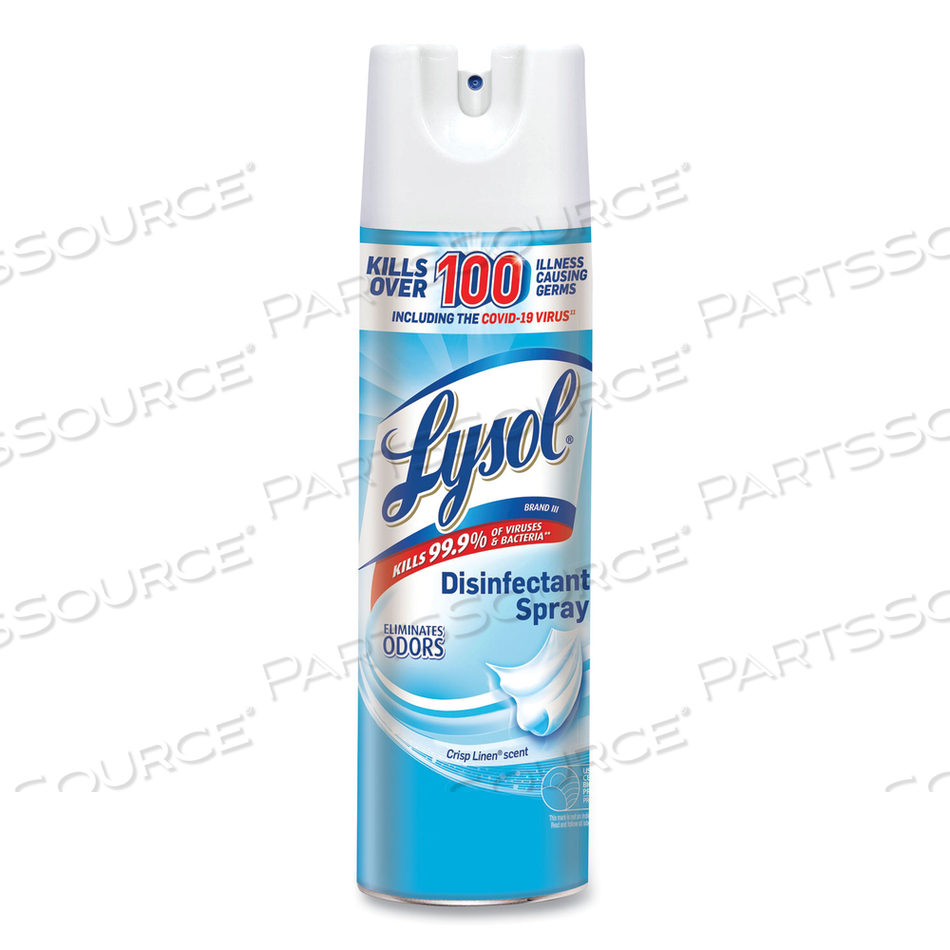 DISINFECTANT SPRAY, CRISP LINEN, 19 OZ AEROSOL SPRAY by Lysol DISINFECTANT SPRAY, CRISP LINEN, 19 OZ AEROSOL SPRAY by Lysol