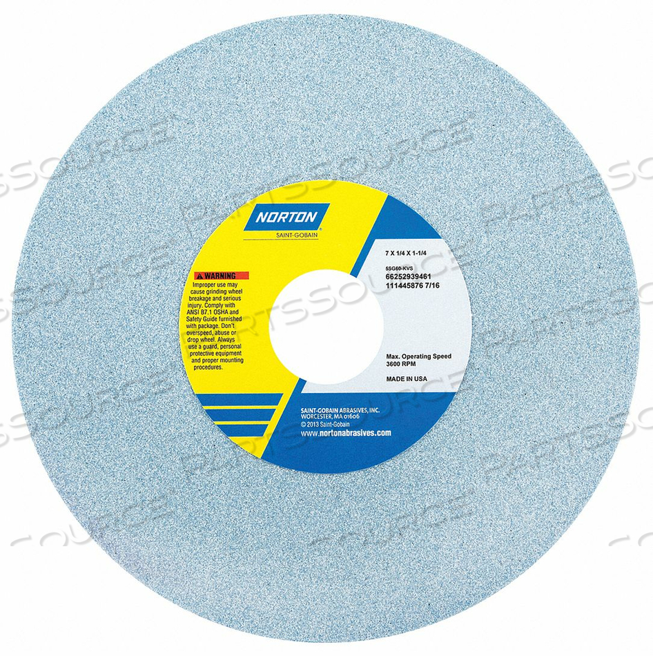 66252939461 Norton SaintGobain Abrasives GRINDING WHEEL T1 7X1/4X1