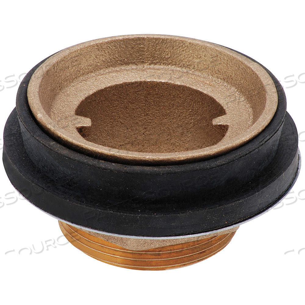 SPUD, FITS UNIVERSAL FIT BRAND, FOR UNIVERSAL FIT, 2 IN X 1 1/2 IN SIZE, BRASS/RUBBER by Approved Vendor