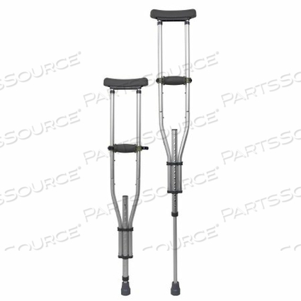 UNDERARM CRUTCHES, 4 FT. 6 IN. - 6 FT. 6 IN. (2 PER BOX) by McKesson UNDERARM CRUTCHES, 4 FT. 6 IN. - 6 FT. 6 IN. (2 PER BOX) by McKesson