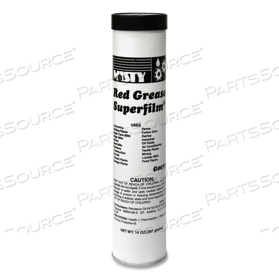 NLGI #2 RED GREASE, 14 OZ TUBE by Misty NLGI #2 RED GREASE, 14 OZ TUBE by Misty