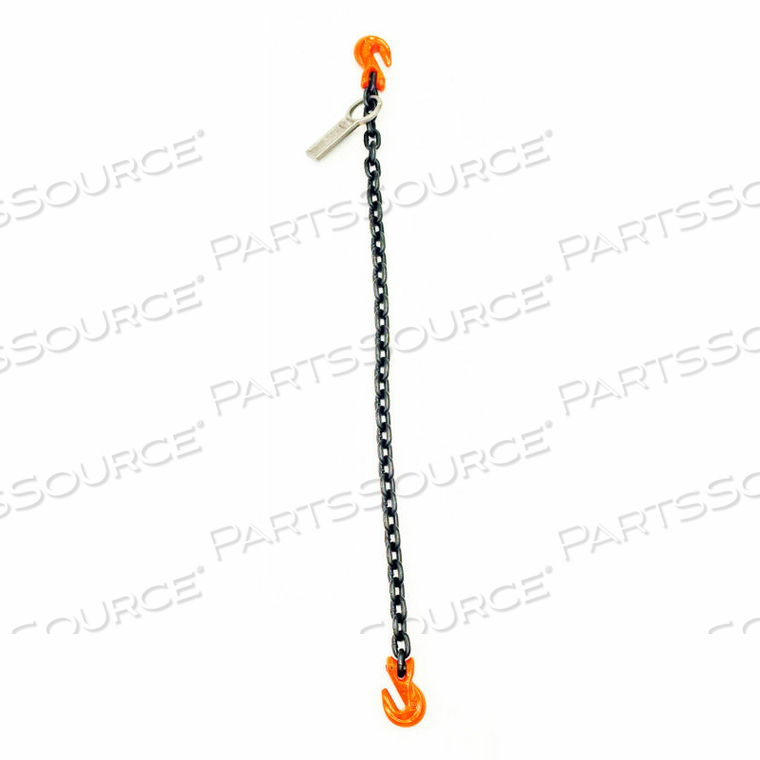 10' SINGLE LEG CHAIN SLING W/ GRAB HOOK by Mazzella Lifting Technologies
