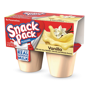 PUDDING CUPS, VANILLA, 3.5 OZ CUP, 48/CARTON by Snack Pack