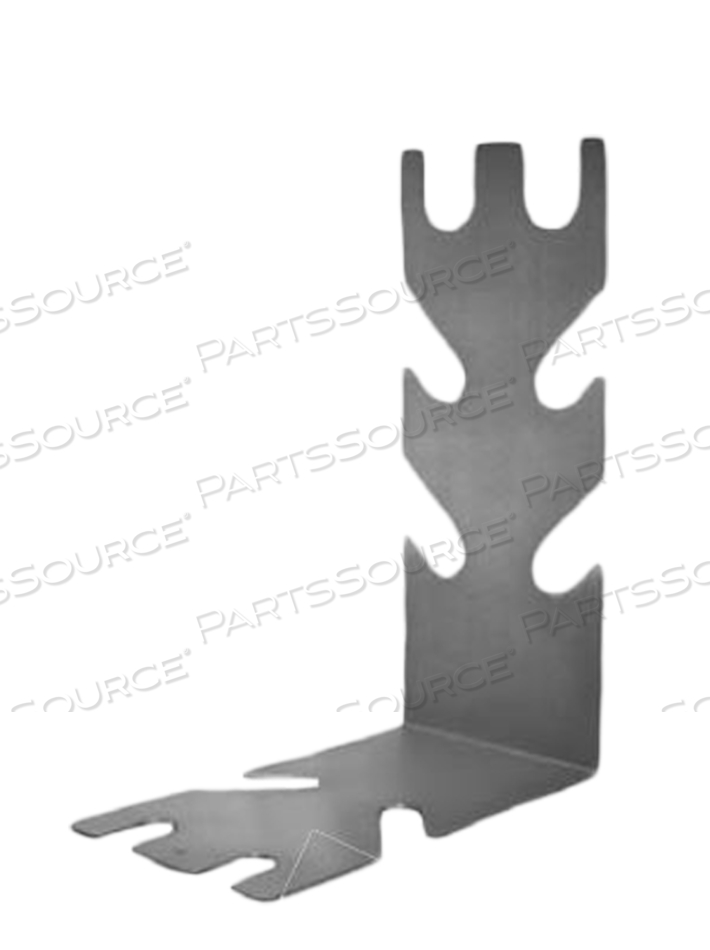 SUPPORT, BREATHING TUBE, ADULT/PEDIATRIC, RIGHT ANGLE, UNDER TABLE PAD, SLOTS 1.25"-1"-.75", ALUMINUM by Anesthesia Associates